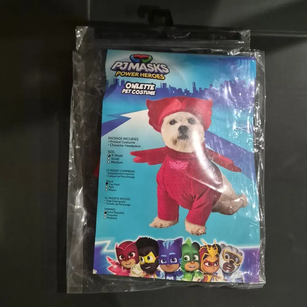 NEW Pet PJ Masks Pet Owlette Costume M Red California Costume size Xsmall